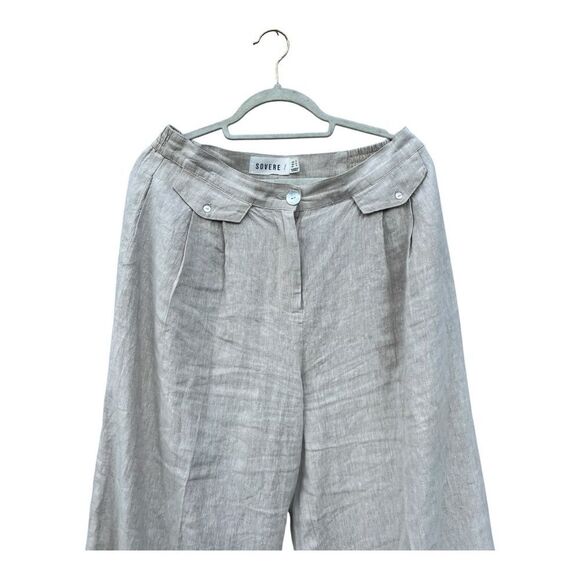 Anthropologie Sovere Instance Linen Pants wide leg size 14 XL - Picture 4 of 10